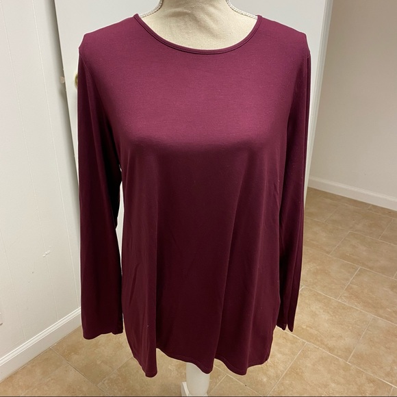 Chico's Tops - Chico’s Ultimate Tee Maroon Size 2